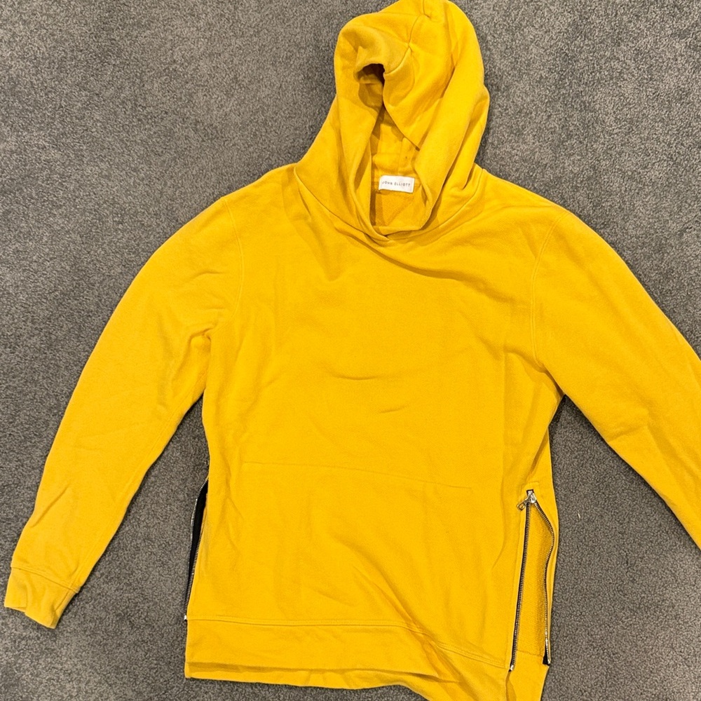 John Elliott Mustard Yellow Villain Hoodie - Medium Slim fit